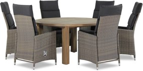 Garden Collections Madera/Oxford rond 150 cm dining tuinset 7-delig