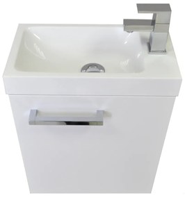 Sanicare Q40 toiletmeubel met spiegel 40 cm hoogglans wit