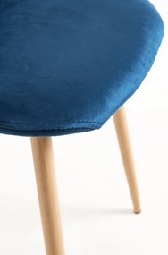 Set van 4 Teok Fluwelen Stoelen