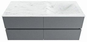 Mondiaz Vica DLux badmeubel 120cm plata 4 lades met wastafel opalo rechts 1 kraangat