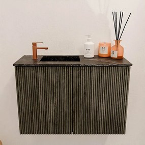 Mondiaz Joya DLux 60cm toiletmeubel shadow met wastafel faye links 1 kraangat lava