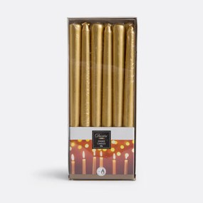 Set van 12 gladde kaarsen H25 cm, Caspar