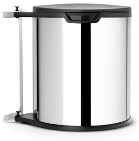 Brabantia Built-in Bin Inbouwemmer - 15 liter - kunststof binnenemmer - brilliant steel/black 418181