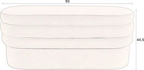 Dutchbone Aditi Ovalen Bankje Bruin Fluweel