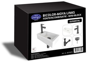 Best Design Moya fonteinset links gun metal