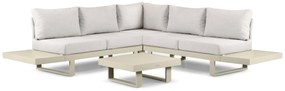 Hoek loungeset 5 personen Aluminium Taupe Lifestyle Garden Furniture Lorenzo