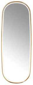 Badkamerspiegel rosé goud incl. LED en touch dimmer - Geraldien