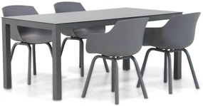 Tuinset 4 personen 180 cm Kunststof Grijs Lifestyle Garden Furniture Salina/Madras