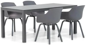 Tuinset 4 personen 180 cm Kunststof Grijs Lifestyle Garden Furniture Salina/Madras