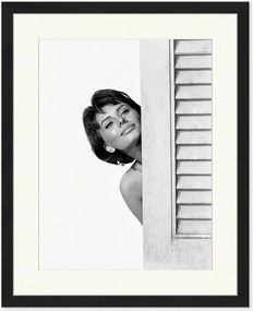 Ingelijste foto Sophia Loren, handgemaakt
