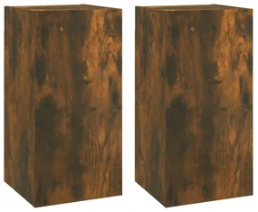 vidaXL Tv-meubelen 2 st 30,5x30x60 cm bewerkt hout gerookt eikenkleur