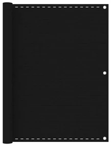 vidaXL Balkonscherm 120x500 cm HDPE zwart