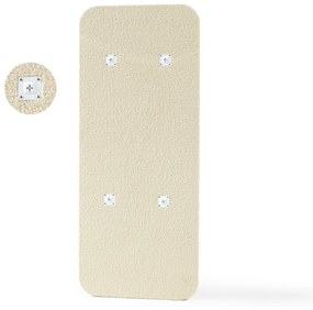 Gestoffeerde Spiegel Creme Teddy Organisch - 70x170cm