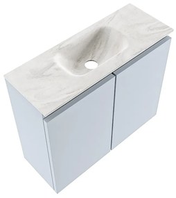Mondiaz Ture DLux toiletmeubel 60cm clay met wastafel ostra midden zonder kraangat