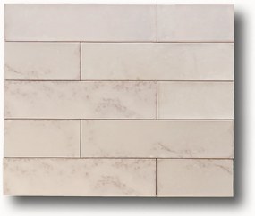 Wandtegel 7,5x30 Cm Cifre Drop White Glans RBT148