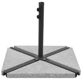 vidaXL Parasolvoetplaat driehoekig 15 kg graniet grijs