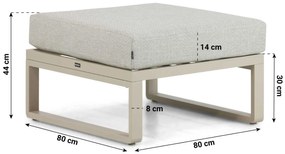 Hoek loungeset 5 personen Aluminium/Polywood (teakfinish) Taupe  Lifestyle Garden Furniture Lezo