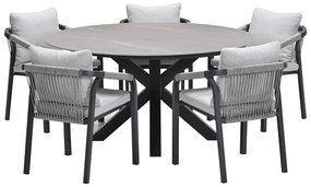 Garden Impressions Tarera tuinset 6-delig - Duuk tuintafel Ø150 cm