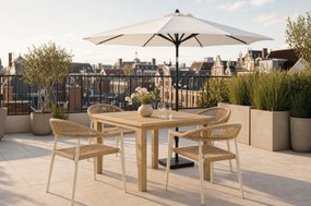 Tuinset 4 personen 90 cm Aluminium/Rope Taupe De Laan Projects