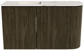 Mondiaz Joya DLux 70cm toiletmeubel ronding rechts shadow met wastafel faye links zonder kraangat frappe