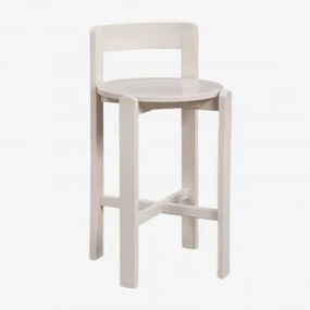 Set Van 2 Hoge Krukken Van Eikenhout Noreli Tapioca Beige & ↑65 Cm - Sklum