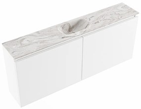 Mondiaz Ture DLux toiletmeubel 120cm talc met wastafel glace midden zonder kraangat