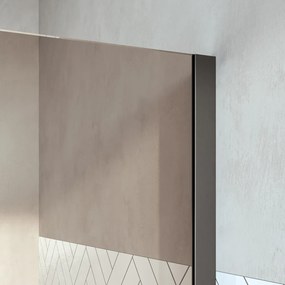 Brauer Oblivion inloopdouche bronsglas 90cm gunmetal geborsteld PVD