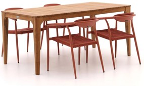 Diningset Manifesto  | 4 personen aluminium | Tuinset stapelbaar | 5-delig | Kees Smit Tuinmeubelen