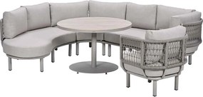 Garden Impressions Algarve lounge dining set 5-delig - urban sand