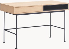Metalen/ houten bureau Yoko met opbergruimte