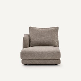 Halve bank links, modulair, in tweed, TIBERIO