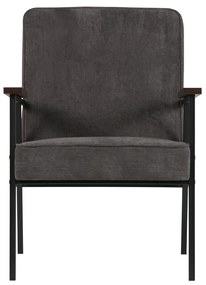 Woood Sally Retro Fauteuil Ribfluweel Grijs