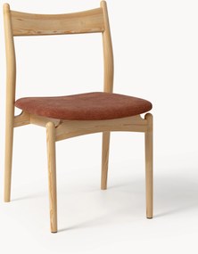 Eetkamerstoel Koa van essenhout met gestoffeerde zitvlak