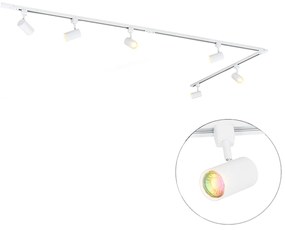 Smart railsysteem met 6 spots wit 1-fase 300cm incl. Wifi GU10 - Iconic Jeana