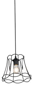 Retro hanglamp zwart 25 cm - Granny Frame