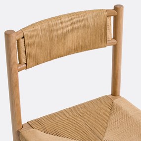 Set van 2 stoelen van eikenhout en papiertouw, Marrathy