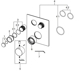 Mueller Click inbouwthermostaat 2-wegs zwart mat