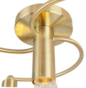 Art Deco plafondlamp messing 4-lichts - Facil Art Deco E27 rond Binnenverlichting Lamp