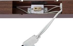 Moderne plafondlamp walnoot hout incl. LED 3-staps dimbaar 2700-4000K met dipswitch - Keane