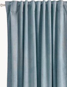 Fluwelen dim-out multibandgordijnen Nora, 2-delig, B 140 cm