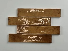 Jabo Kalon wandtegel terracotta 5x25cm glans