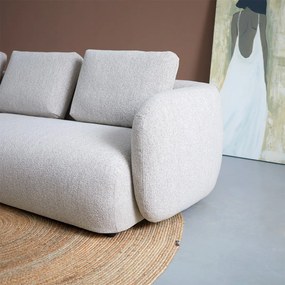 Beige Bank Met Chaise Longue Links