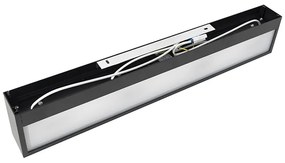 Design langwerpige wandlamp zwart 60 cm - Houx