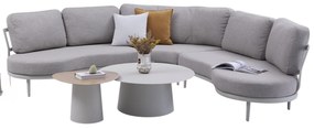 Savanna organische loungeset 5 delig aluminium latte