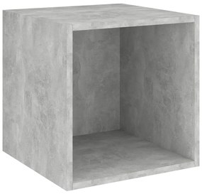 vidaXL Wandkast 37x37x37 cm spaanplaat betongrijs