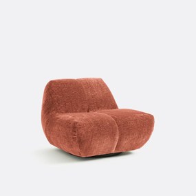 Draaibare fauteuil, vintage ribfluweel, Nuria