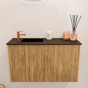 Mondiaz Joya 70cm toiletmeubel oak met wastafel faye links 1 kraangat urban