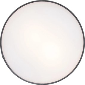 Moderne plafondlamp grijs 40 cm met gouden binnenkant - Drum