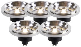 Set van 5 LED lampen AR111 GU10 11W 2000K-3000K dim to warm