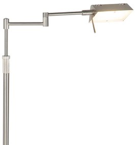 Design vloerlamp staal incl. LED met touch dimmer - Notia Modern Binnenverlichting Lamp